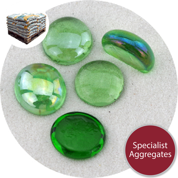 Glass Nuggets - Lustered Green